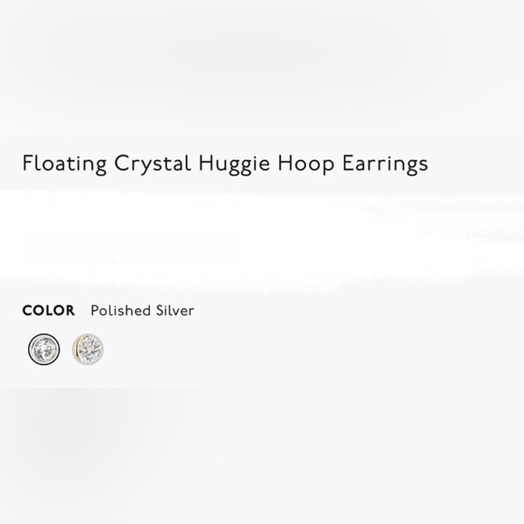 Madewell floating crystal Huggie hoop earring - Picture 10 of 14
